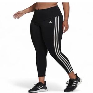 NWT! Adidas Women's Designed To Move High Rise  Sport Leggings Black Sz 2X